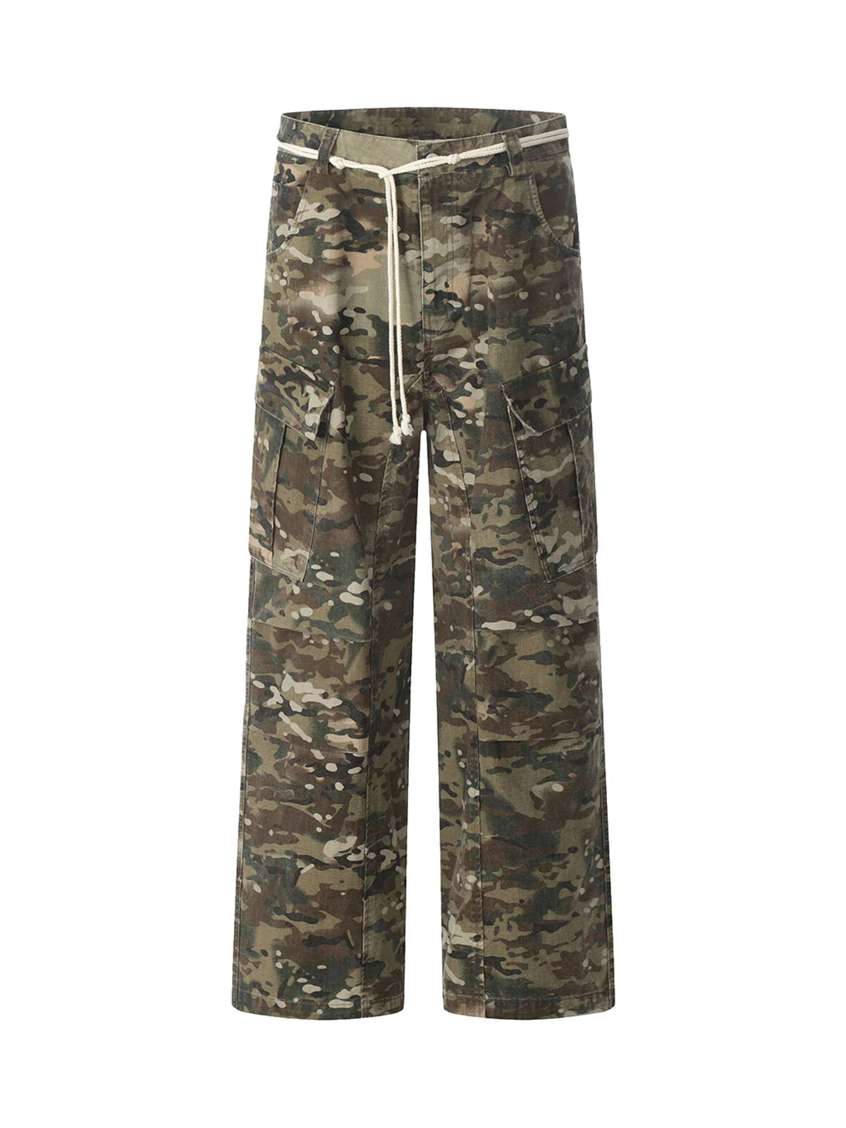 Camouflage Drawstring Cargo Pants