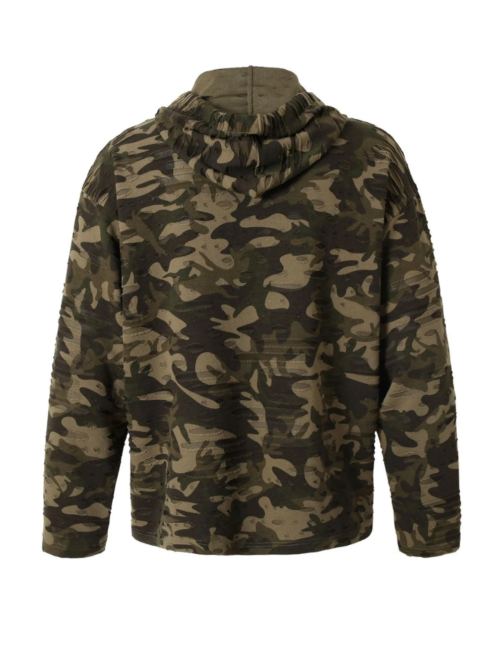 Camo Ripped Hoodie