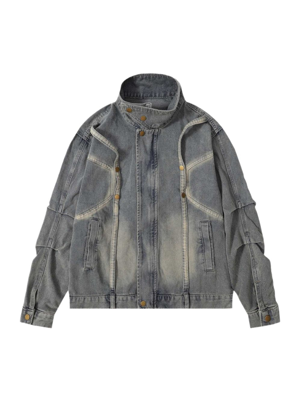 Wavy Style Denim Jacket