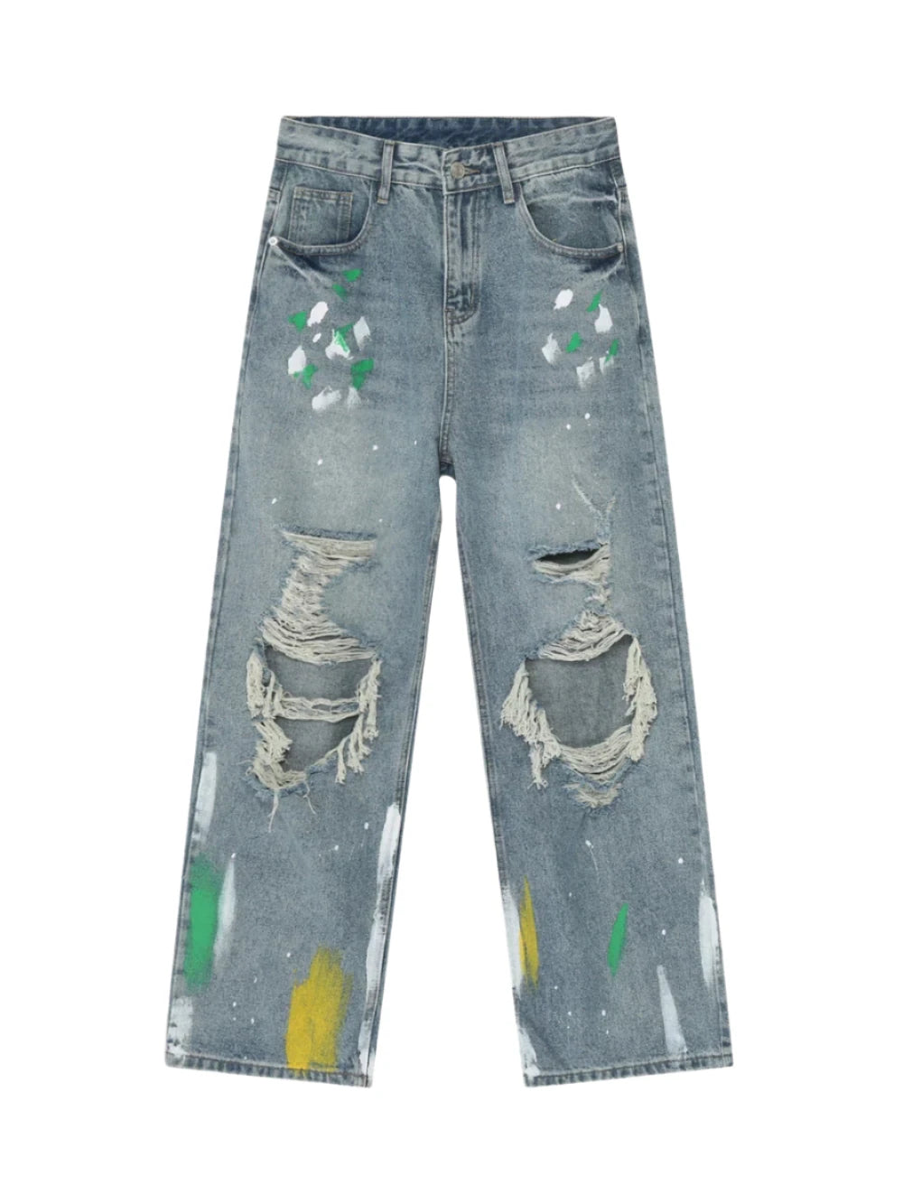 Paint Splatter Ripped Jeans