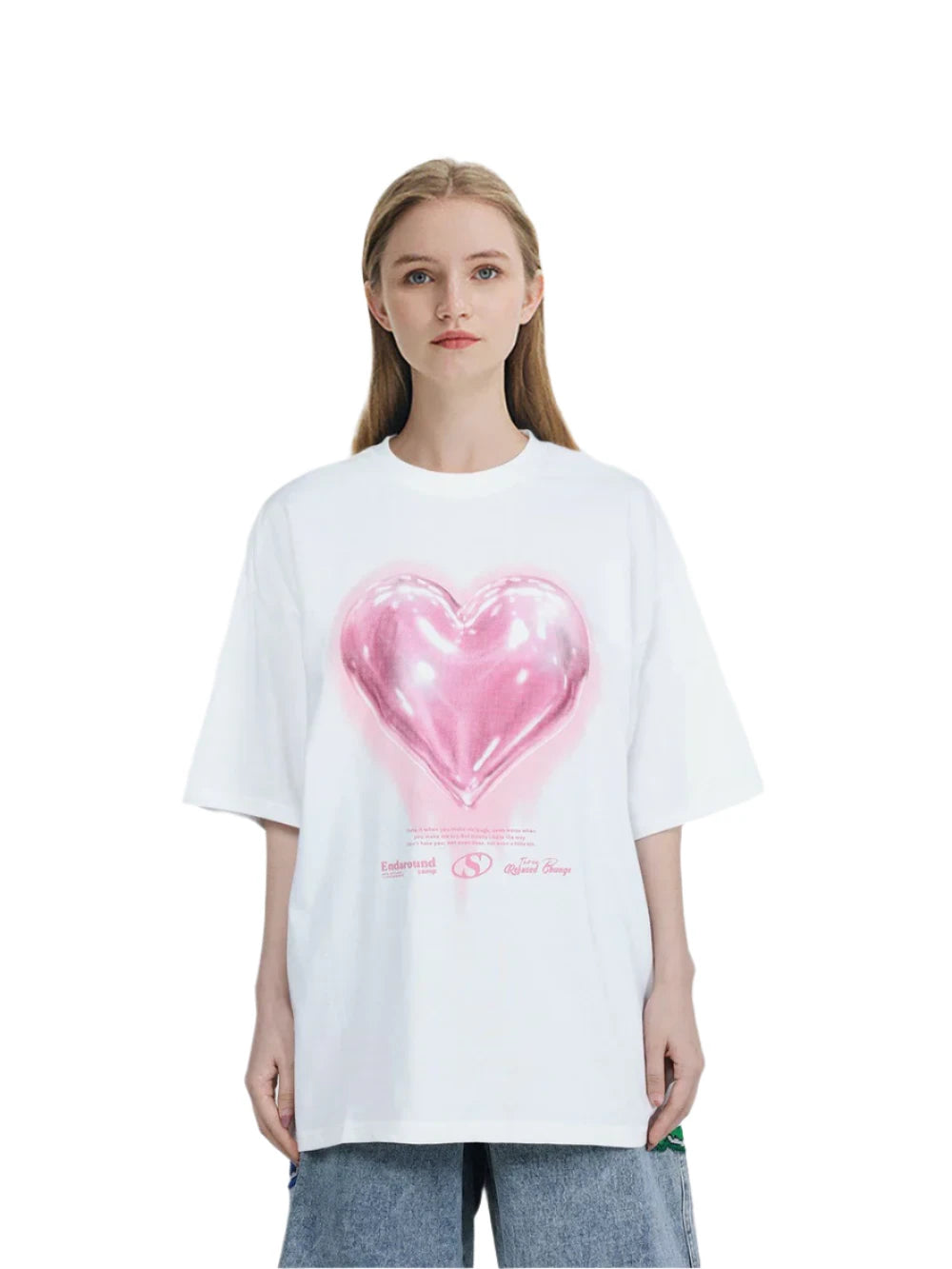 Glossy Heart Graphic T-Shirt