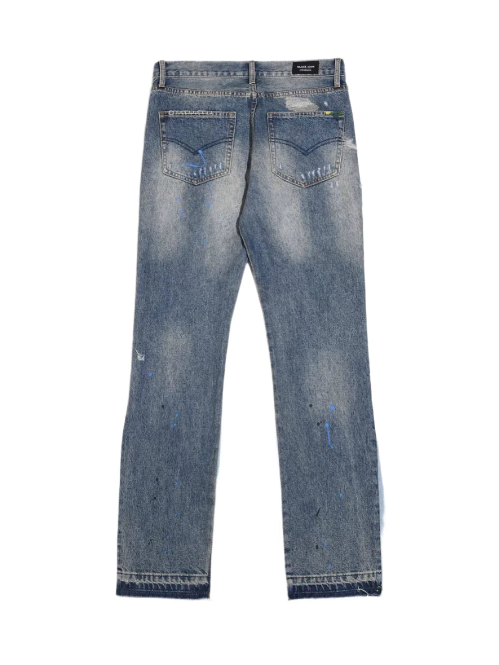 Splashing Ink Patchwork Jeans