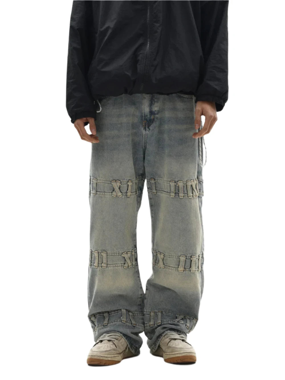 Railroad Design Denim Jeans