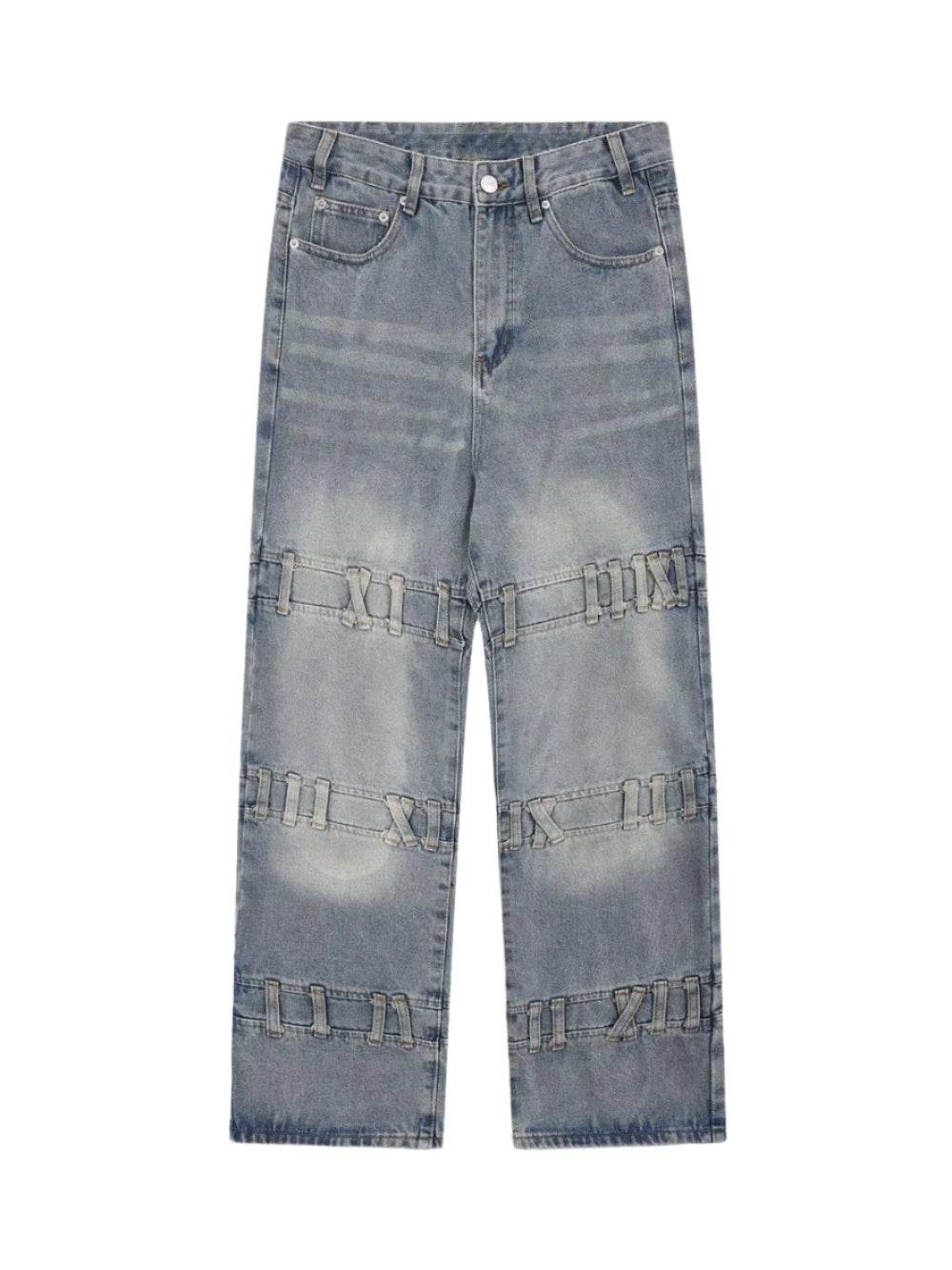 Railroad Design Denim Jeans