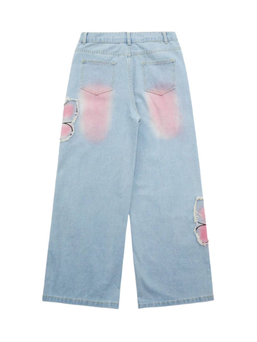 Tie Dye Butterfly Emboirdered Jeans