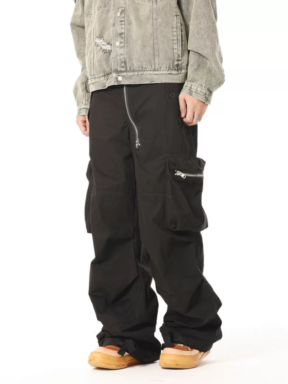 Retro Pleated Cargo Pants