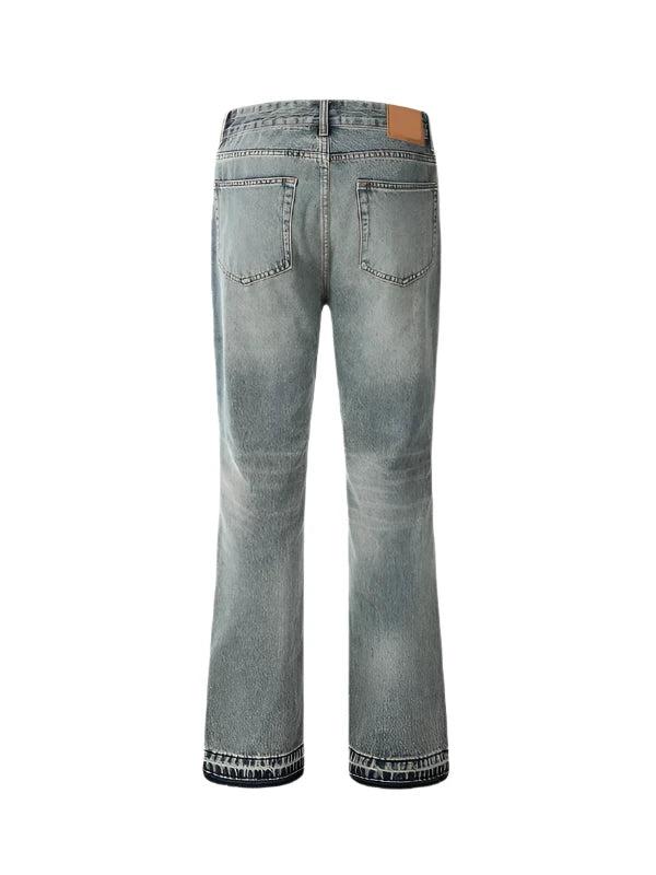 Jeans With Ripped Design Flared