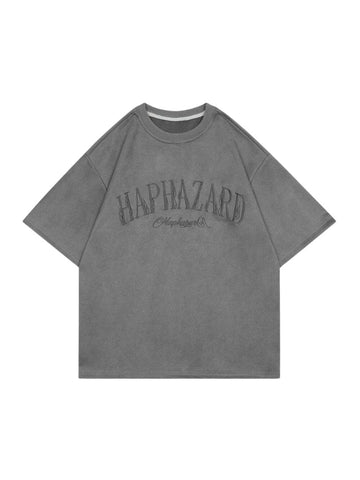 "Haphazard" Suede Graphic T-Shirt