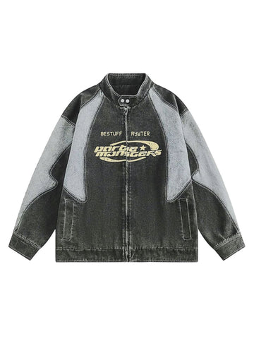 1935 Biker Style Denim Jacket