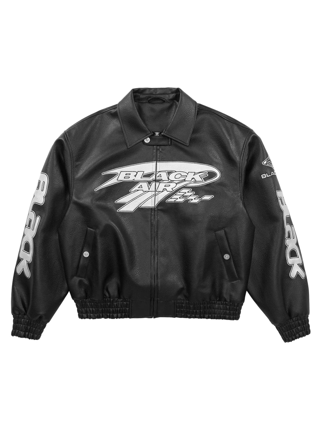 Black Air Vintage Street Leather Jacket